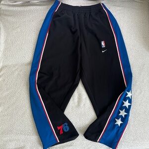 Nike Rewind ’77 Philadelphia 76ers Warm Up Pants XL Vintage Y2K Black